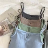 The new solid-color women's wear with a thin velvet halter top is slimming and shaping, with a beautiful back and chest. It's trendy to wear as an outer layer to wrap around the chest Item Picture